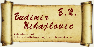 Budimir Mihajlović vizit kartica